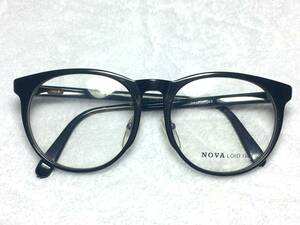 デッドストック NOVA LOID セル 眼鏡 1308 ブラック ボストン 日本製 鯖江 ビンテージ 未使用 フレーム 昭和 レトロ 黒 ノバロイド
