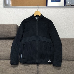 S14★アディダス adidas pakaian COLD RDY 上着 ジャンパー 黒★キッズ 140㎝位？(身幅46着丈56)