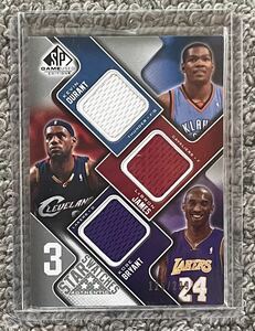 人気！レア！【Kobe Bryant / Lebron James/Kevin Durant】 2009-10Upper Deck SP Game Used 3star swatches 299枚限定