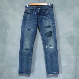 Denim&Supply Ralph Lauren デニムサプライ ラルフローレン パッチワーク 小窓 ダメージ リペア デニムパンツ size.W29 L30 インディゴ