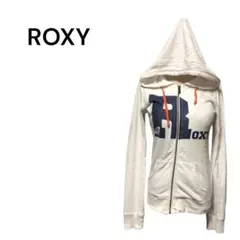 ROXY パーカー　ロゴ　白　長袖　ホワイト　フード　ロキシー　サイズS