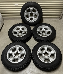 5本 / アルミホイール ジムニー 純正 16×5.5J +22 5穴 PCD139.7 / タイヤ TOYO TRANPATH M/T 195R16C 104/102Q 6PR 2006年製造