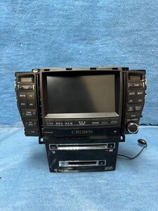 中古トヨタクラウンGRS180純正カーナビエアコンスイッチパネル86111-30280オーディオGRS182確認済み