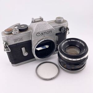 Canon キャノン FX フィルムカメラ レンズセット FL 50㎜ 1:1.8 No.53749 昭和 レトロ (k9305-y409)