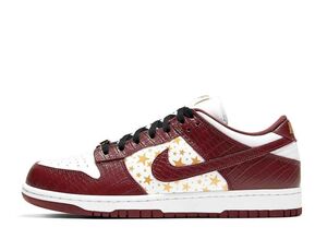 Supreme Nike SB Dunk Low OG QS Gold Stars "White/Barkroot Brown" 26cm DH3228-103