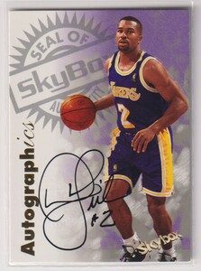 NBA DEREK FISHER AUTO 1997-98 SkyBox Premium Autographics BASKETBALL Autograph LAKERS デレック フィッシャー 直筆 サイン レイカーズ