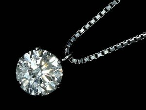 UL13785D【1円～】新品【RK宝石】《Diamond》極上ダイヤモンド 特大1.001ct!! Pt900 Pt850 超高級 一粒ダイヤ ネックレス ダイヤ