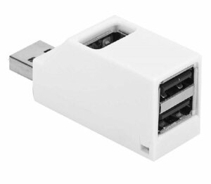 【vaps_2】3ポート USB2.0ハブ 《ホワイト》 USBハブ 拡張 軽量 小型 コンパクト 送込