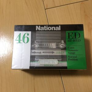 新品 カセットテープ National RT-46ED 3本パック ナショナル 当時物 レトロ 廃盤 レア 昭和 平成 レトロ 46ED 未開封 未使用 録音用