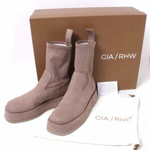 【タグ付き・新品・定価104,500円】GIA / RHW エコスエードブーツ ROSIE 11 size37(23.5cm) A0329PSH010 ジア/アールエイチダブリュー