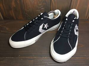 ★CONVERSE コンバース PRORIDE SK PT OX プロライド 黒×グレー 蛇 スネーク 26.0cm 美品 Used 検 CHEVRON STAR シェブロンスター 