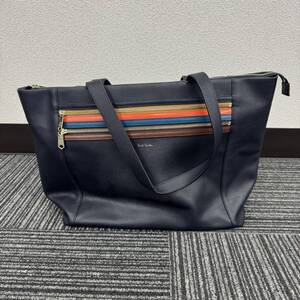 B203-O18-4364 Paul Smith ポールスミス トートバッグ 鞄 ネイビー 約49×33×15cm