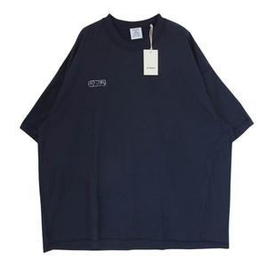 VETEMENTS ヴェトモン 24SS UE64TR600NN Inside Out Embroidered Logo インサイドアウト エンブロイダリー ロゴ 半袖 Tシャツ【中古】