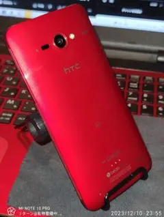 au HTC J butterfly HTL21 Red 中古