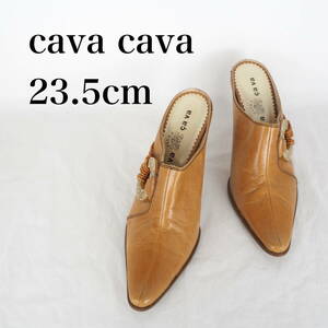 MK6136*cava cava*サヴァサヴァ*レディースミュール*23.5cm*キャメル