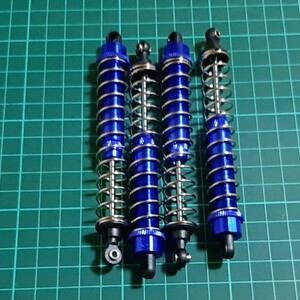 即決《送料無料》 ■超ロング130mm■深青■ 新品 1/10 アルミ オイル ダンパー クローラー　ラジコン　クライミング AXIAL RC 4WD CMX GS01