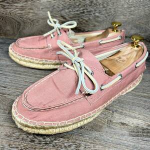 ◆SPERRY TOP-SIDER◆ スペリートップサイダー 26.0cm（表記EUR8M）デッキシューズ 赤 ピンク メンズ 靴 中古 宅急便 即決