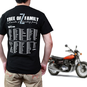 Z系 Z1 KZ カスタム オリジナルデザイン Tシャツ インナー 黒（ブラック）【XLサイズ】半袖 Kawasaki Z900rs Z系列 カワサキ 川崎重工