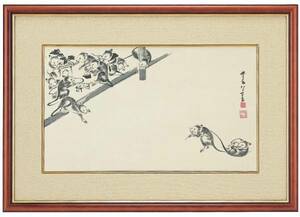 送料無料　鼠婚礼図　伊藤若冲　複製画　慶祝　絵画　版画 style=width:100%;