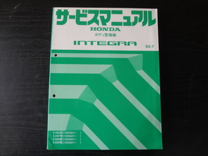 D124　HONDA　サービスマニュアル　インテグラ　ボディ整備編　93-7