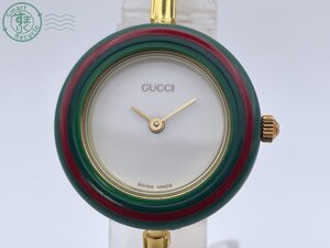 BA0602607　△1円! GUCCI グッチ 11/12.2 クォーツ 腕時計 ゴールド系 2針 レディース 白文字盤 アナログ ヴィンテージ 現状品