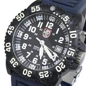 LUMINOX ルミノックス 腕時計 3050/3950 クオーツ アナログ ラウンド カレンダー シンプル 逆回転防止ベゼル ブラック コレクション