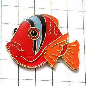 ピンバッジ・赤い熱帯魚フィッシュ大きな目◆フランス限定ピンズ◆レアなヴィンテージものピンバッチ