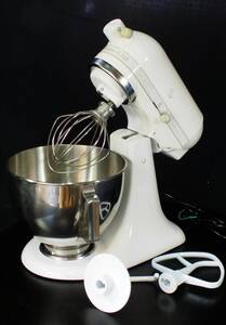 07/03/2024 キッチンエイド KitchenAid / ミキサー KSM90WW Ultra Power 225W フルセット 動作品