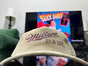 USA Miller HIGH LIFE BEERコーデュロイキャップ　ベージュ