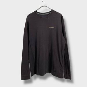 送料無料☆patagonia☆パタゴニア☆レスポンシビリティー☆バックロゴプリントロンT☆両面プリント☆チャコールグレー☆M☆A25M