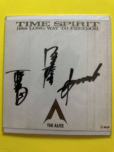 ジ・アルフィー THE ALFEE ロックバンド　サイン色紙　PONY CANYON