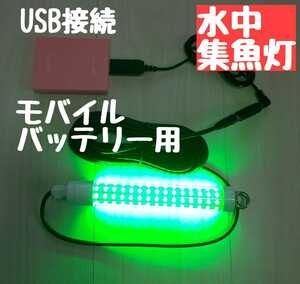 LED USB水中集魚灯 充電式 夜釣り 投光器 アウトドア タチウオ　アジング　エギング　トリックサビキ　イカ　タコ　ファミリーフィッシング