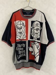 HARDY AMIES SPORT サマーニットセーター サイズL ハーディエイミス 麻混