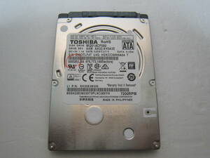 TOSHIBA HDD 500GB 2.5インチ 動作確認済, 健康状態注意 No11