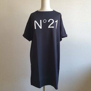 【新品・未使用】N°21 KIDS ロゴロング Tシャツ black　14Y　N21827N0153