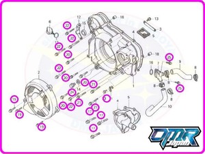 【新品】乾式用 クラッチカバーボルトセット NSR250R MC18 MC21 MC28