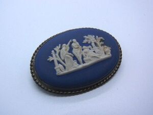 WEDGWOOD ウェッジウッド ピンバッチ ピンブローチ アクセサリー レディース ブルー系×シルバー系 DD8116