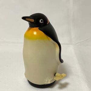 【1円スタート】ペンギン ゼンマイ 歩行 ソフビ 昭和レトロ