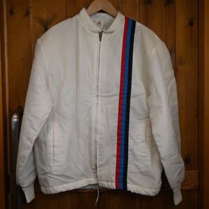 70s80s レーシングジャケット 裏ボア USA製 IDEALジップ ビンテージ LAKES JACKET