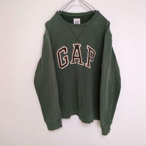 GAP スウェット オールドギャップ モスグリーン ブランドロゴ 古着 M