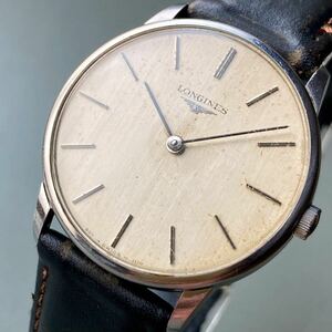 【動作品】ロンジン アンティーク 腕時計 1970年代 手巻き メンズ スイス LONGINES ケース径33㎜ ビンテージ ウォッチ 男性