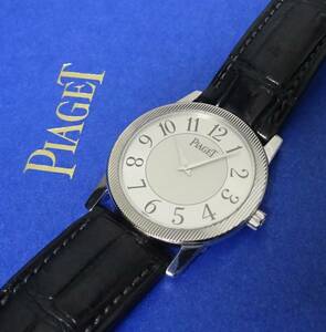 美品 名鉄百貨店購入 PIAGET ピアジェ 5894 ホワイトゴールド K18WG メンズ 国際保証書あり 純正内外箱あり 本物