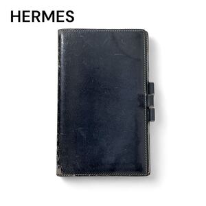 HERMES エルメス 手帳カバー アジェンダ グレー □E