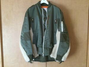 20AW sacai NYLON FAUX SHEARING BLOUSON KAHKI サイズ2