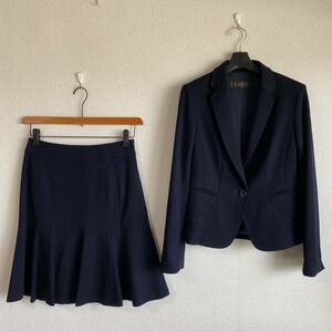 リフレクト スカートスーツ 9 W68 濃紺 ストレッチ 伸縮性 DMW