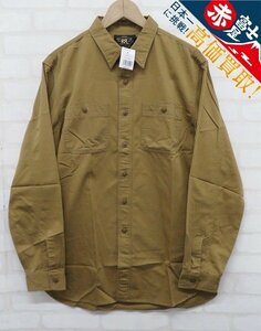 8T3104/未使用品 RRL PALMER WORK SHIRTS ヘリンボーンワークシャツ　