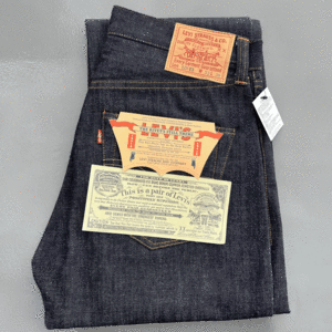 バレンシア工場製 1947年モデル LEVI’S 501XX 47501-0191 W33 L36 デッドストック 米国製 リジッド 片面 レザー 40s 47s アメリカUSA製555