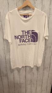 THE NORTH FACE ザノースフェイス 半袖Tシャツnanamica NT3108N PURPLE LABEL ホワイト パープル コットン ポリエステル