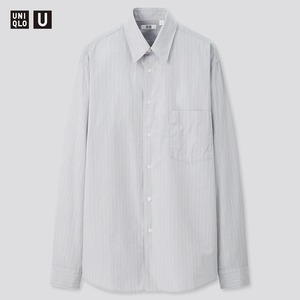 UNIQLO U ブロードストライプシャツ（長袖） Lサイズ BLUE 新品 完売 ユニクロユー レア LEMAIREコラボ