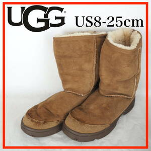 EB6708*UGG*アグ*レディースショートムートンブーツ*US8-25cm*キャメル